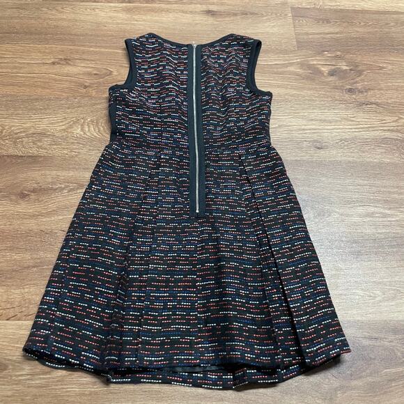 KC Parker Hartstrings Girls Black Red Blue Tweed Dress Fit Flare Size 7 Pleated - Picture 5 of 7